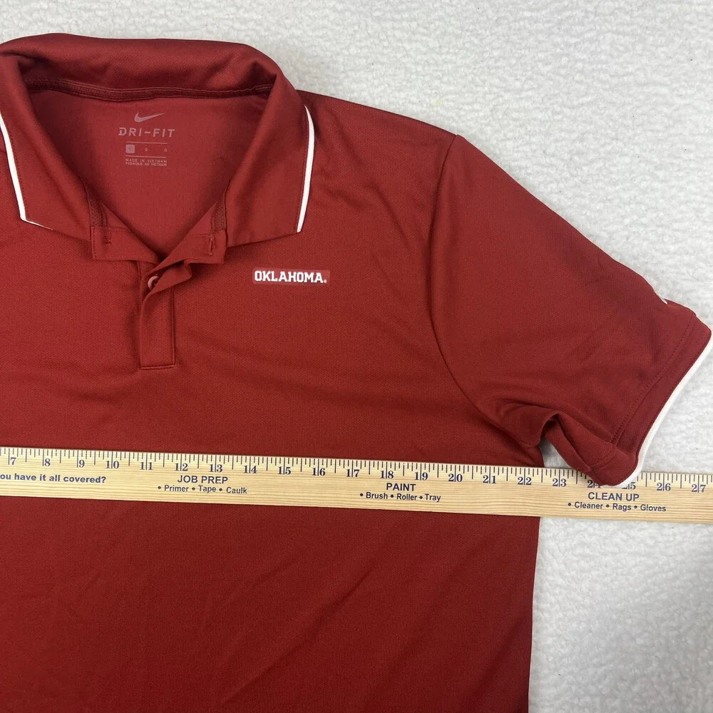 Oklahoma Sooners Nike Dri-FIT Polo Shirt Mens Large Red Performance Logo